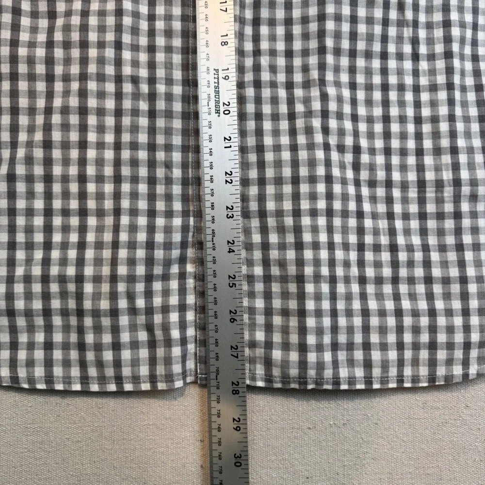 Levi's Medium Western Shirt Mens Gray Gingham Pearl Snap Modern Fit 3LYLW209